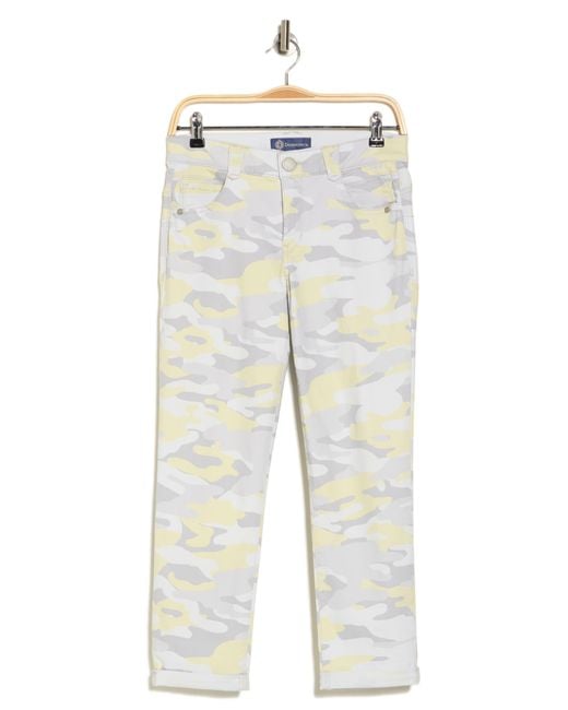 Democracy White Ab Solution Camo Cropped Jeans