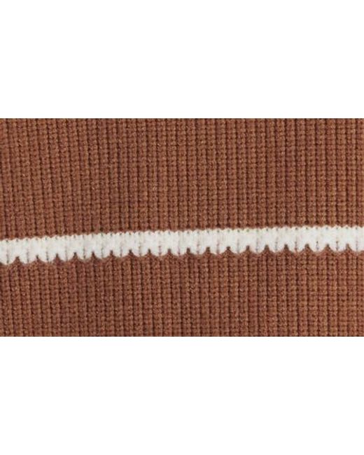Varley Brown Hamish Split Turtleneck Sweater