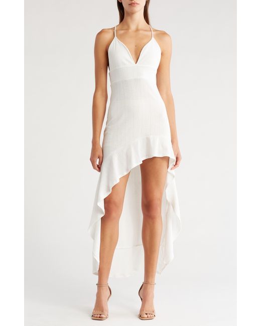 Go Couture White High-low Slipdress