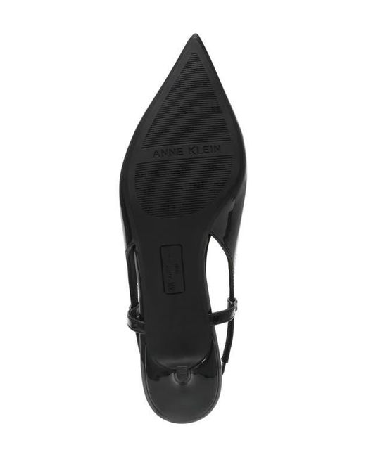 Anne Klein Black Shorty Slingback Pump
