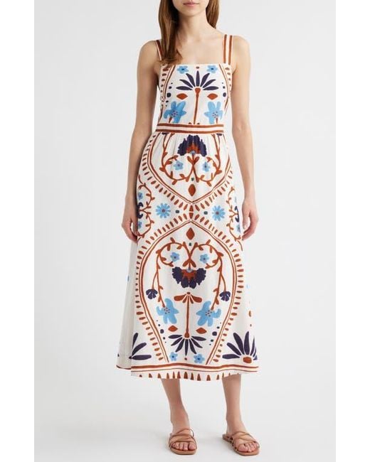carmen bohemia cotton midi dress Cleobella Mixed Print & Linen in White Color:Same As Pic swatches-mariza-mini-dress Product Details 100% cotton A-Line Maxi Dress Sewing