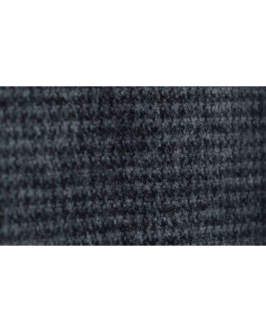 Bugatchi Blue Houndstooth Patern Quarter Zip Top for men