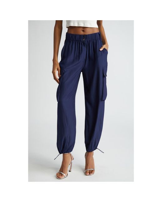 Ramy Brook Blue Mayme Cargo Joggers