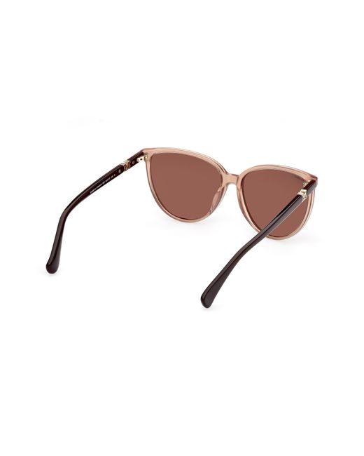 Max Mara Brown 58mm Gradient Butterfly Sunglasses