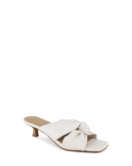 Splendid White Hannah Kitten Heel Sandal