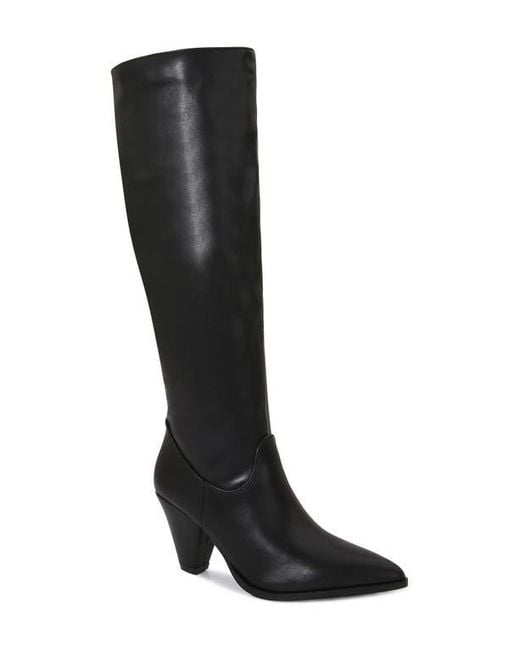 BERNESS Black Cone Heel Knee High Boot