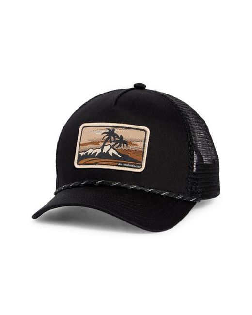 Quiksilver Black Hillside Mesh Baseball Cap for men