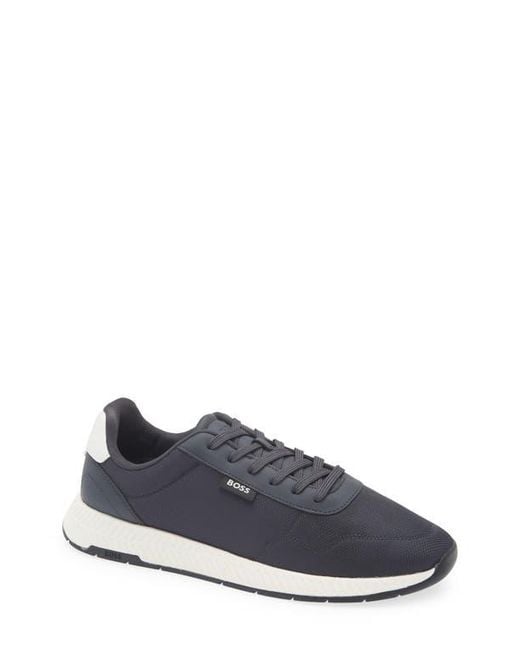 Boss Blue Titanium Runn Sneaker for men
