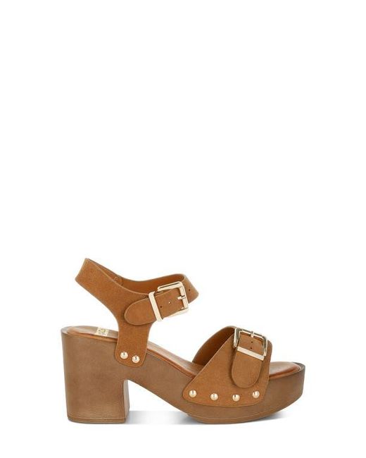 Rag & Co Brown Lhasa Platform Sandal