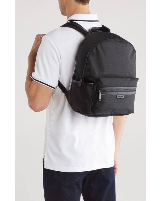 Pajar Black Ballistic Nylon Backpack for men