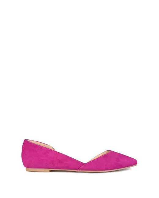 Journee Collection Pink Journee Ester D'Orsay Flat