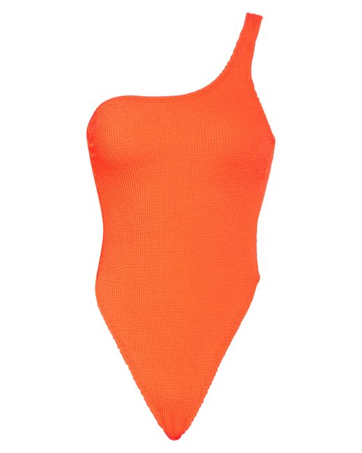 GOOD AMERICAN Orange Always Fits One-shoulder One-piece Swimsuit