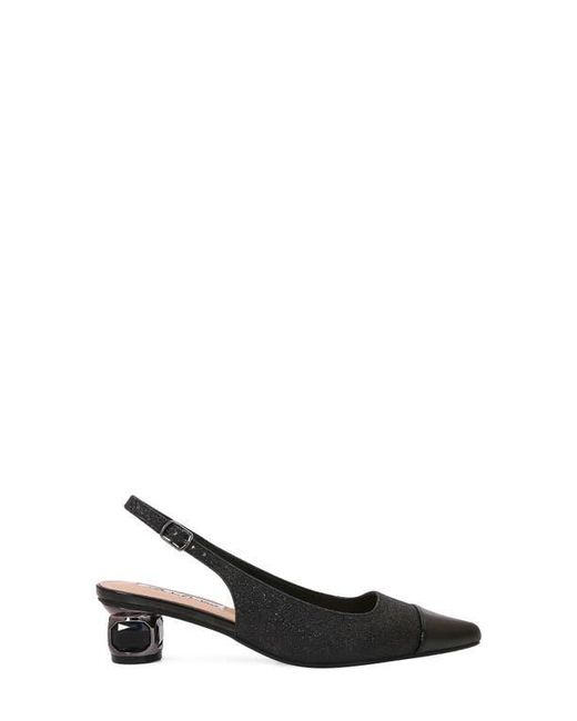 Lady Couture Black Saphire Pointed Toe Slingback Pump