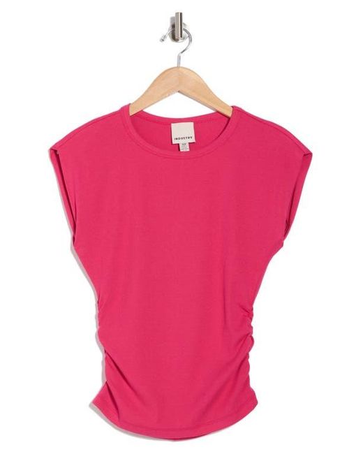 INDUSTRY REPUBLIC CLOTHING Pink Ruched Side Ribbed Muscle Tank