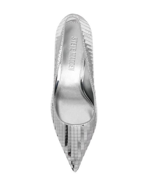 Steve Madden White Noir Pointed Toe Pump