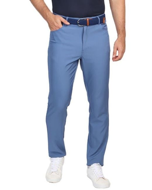 Tailorbyrd Blue Five-Pocket Performance Pants for men