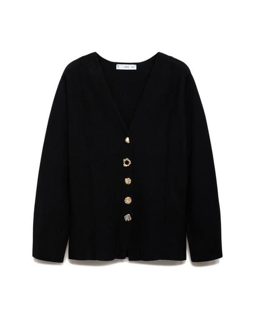 Mango Black Dali Knit Jacket