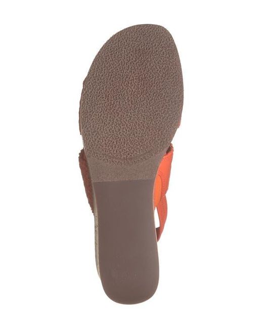 Nordstrom Rack Orange Cassie Platform Wedge Slingback Sandal