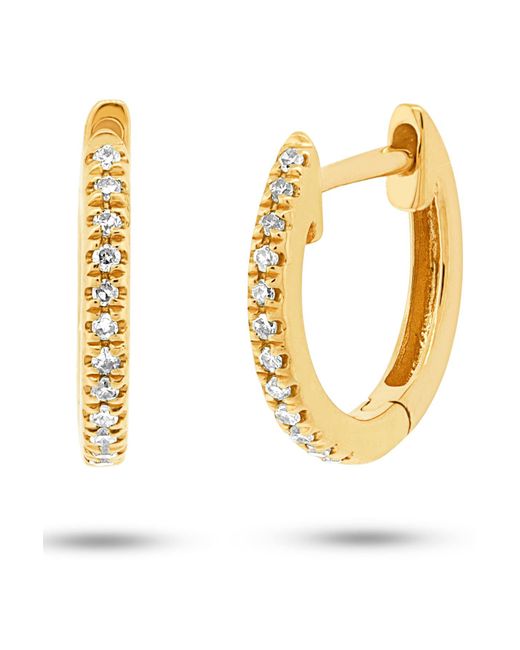 Ron Hami Metallic 14k Yellow Gold Diamond Huggie Earrings - 0.07 Ctw