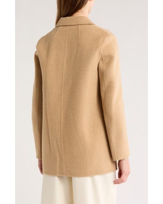 Theory Natural Sileena Chevron Wool Coat