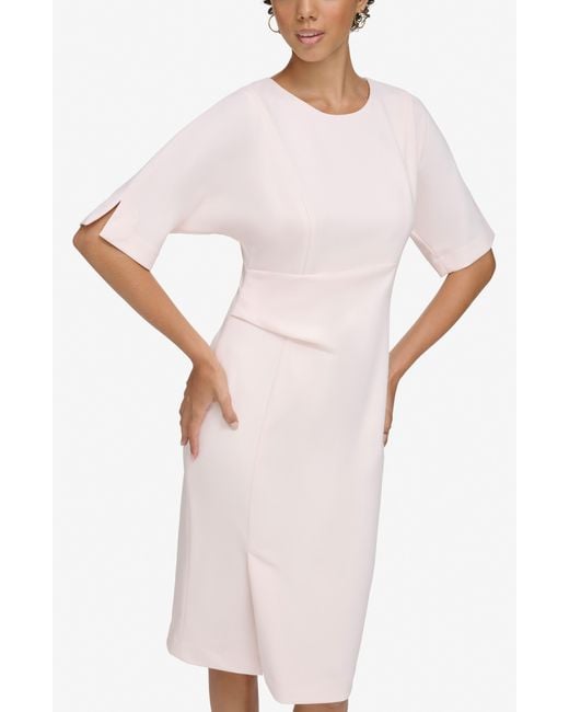 Calvin Klein Pink Seamed Sheath Dress