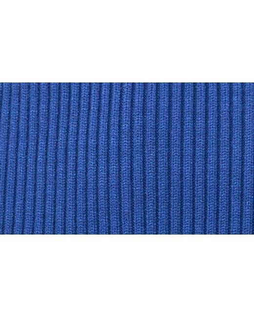 Halogen® Blue Rib Quarter Zip Sweater