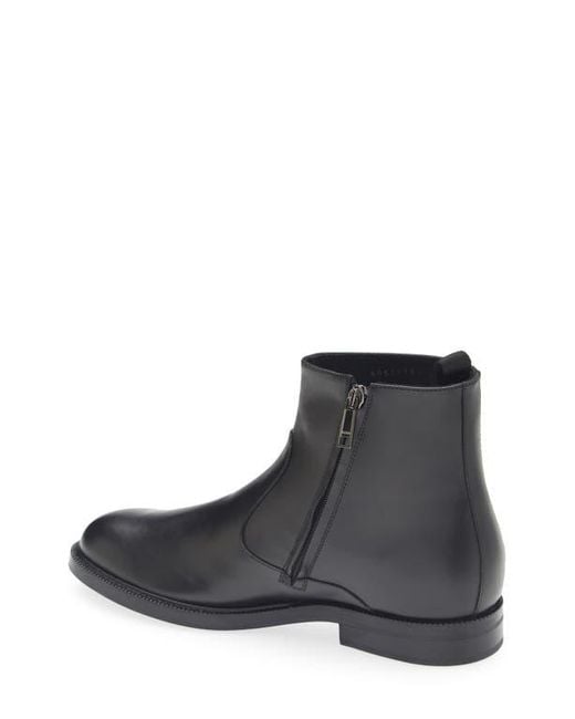 Boss Purple Dressletic Zip Leather Boot for men