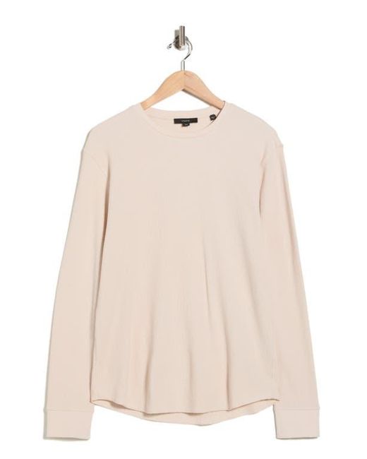 Vince Natural Crewneck Cotton Thermal Sweater for men