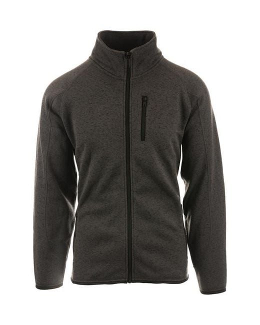 Burnside Black Knit Sweater Jacket for men