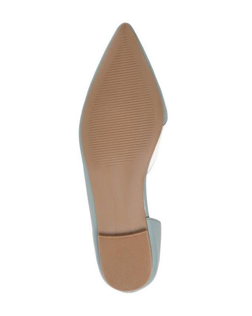 Journee Collection Blue Mikki Pointed Toe Flat