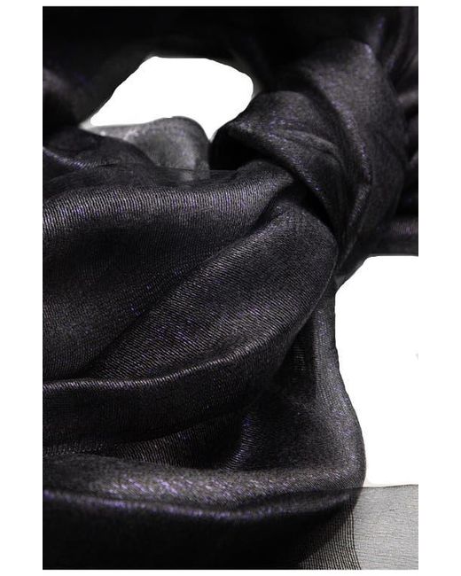 Saachi Gray Sheer Silk Scarf
