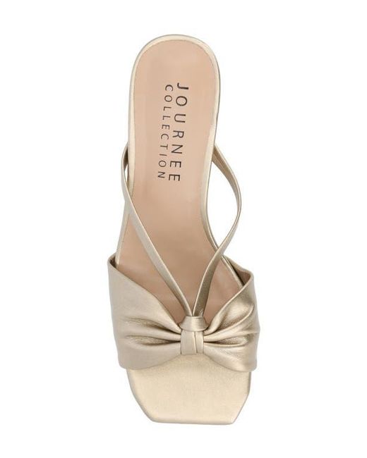 Journee Collection Natural Starling Kitten Heel Sandal