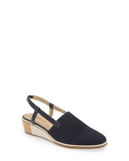 Vaneli Blue Greer Slingback Wedge