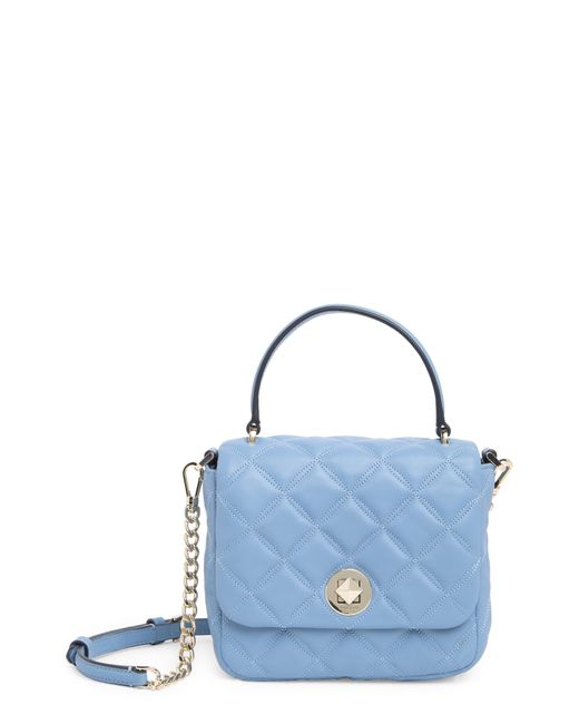 Kate Spade Blue Natalia Quilted Square Crossbody Bag