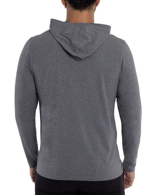 Xray Jeans Gray Long Sleeve Hooded T-Shirt for men