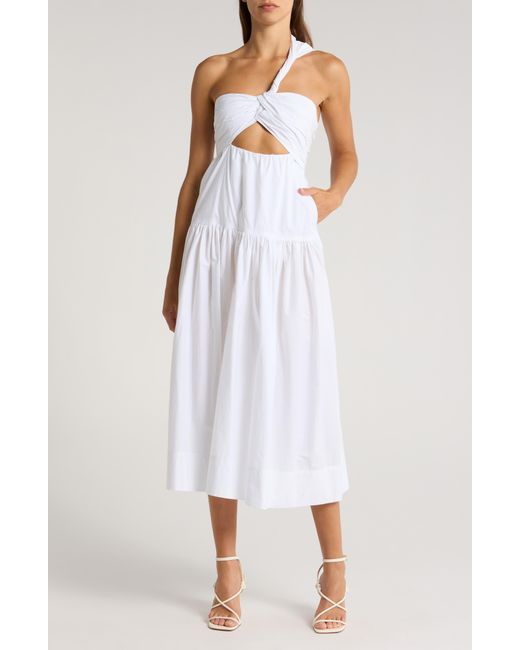 A.L.C. White Aubrey One-shoulder Cotton Dress