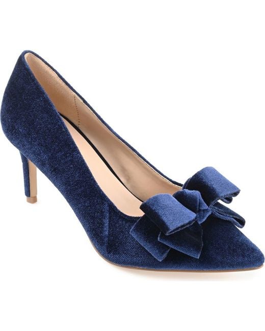 Journee Collection Blue Crystol Pump