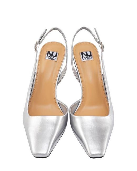 Ninety Union White Rain Slingback Pump