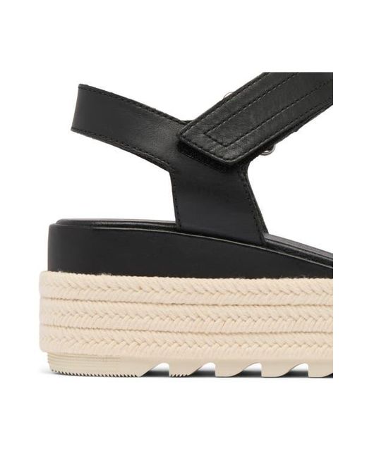 Sorel Black Cameron Flatform Sandal
