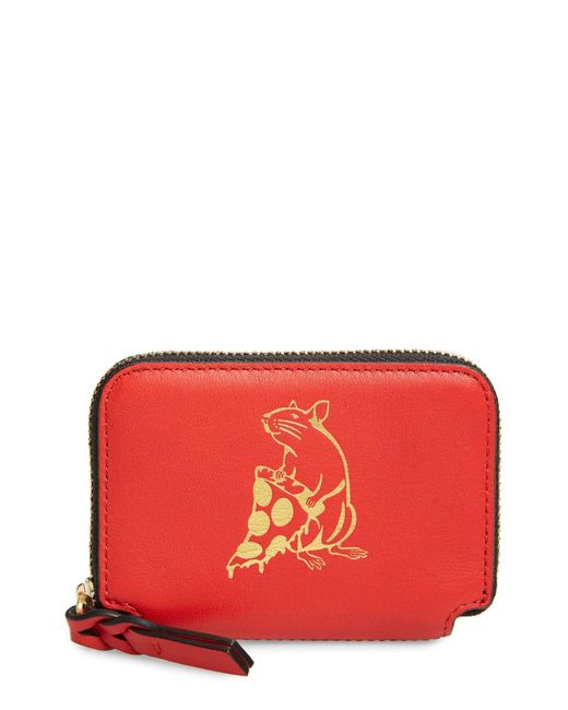 Rag & Bone Red Pizza Rat Coin Pouch