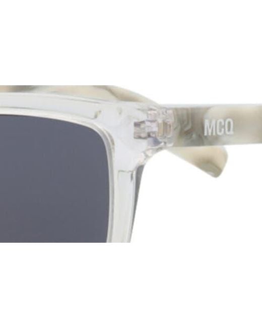 McQ Alexander McQueen Blue 51Mm Core Rectangular Sunglasses