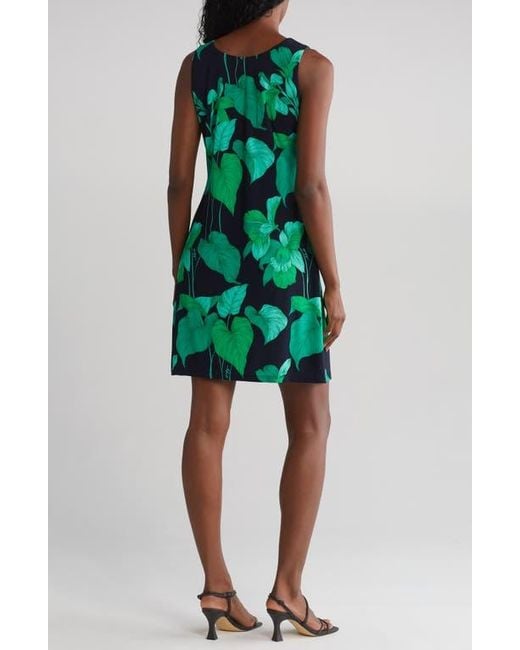 Tommy Hilfiger Jersey Island Leaf Shift Dress in Green | Lyst