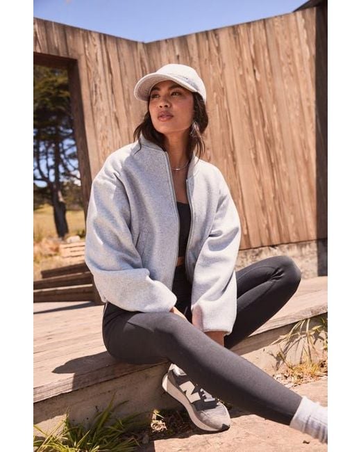 Travis Mathew Gray Rustic Retreat Bomber Jacket