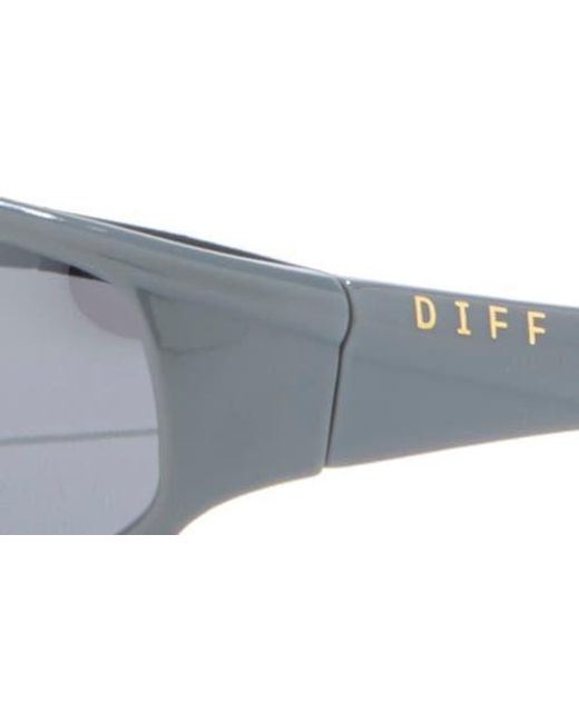 DIFF Gray Lightning 64Mm Oval Sunglasses