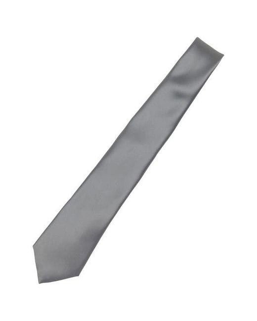 Con.struct Gray Solid Satin Tie for men