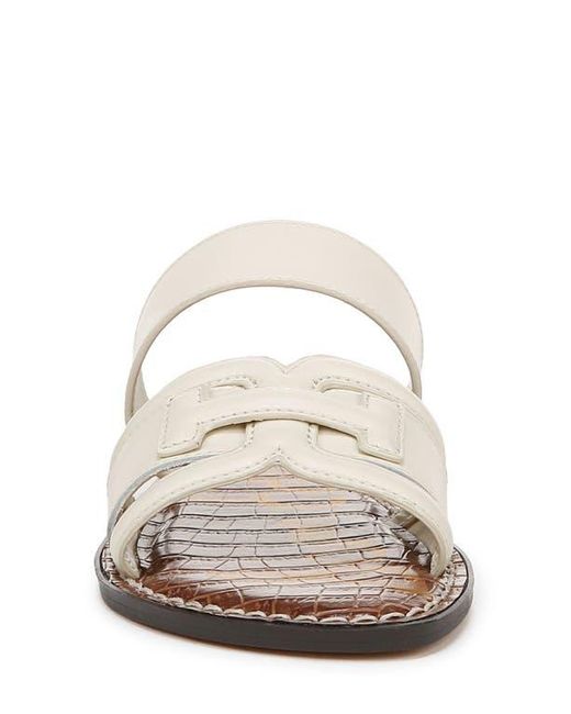 Sam Edelman White Gabi Two-Strap Slide Sandal
