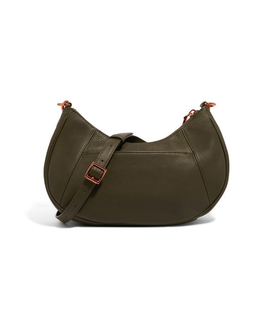 Aimee Kestenberg '90s Leather Baguette Crossbody Bag in Gray Lyst