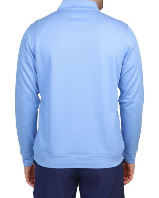 Tailorbyrd Blue Modal Blend Quarter Zip Pullover for men