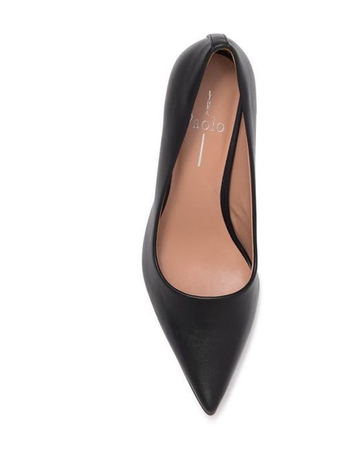 Linea Paolo Black Pointed Toe Leather Pumps