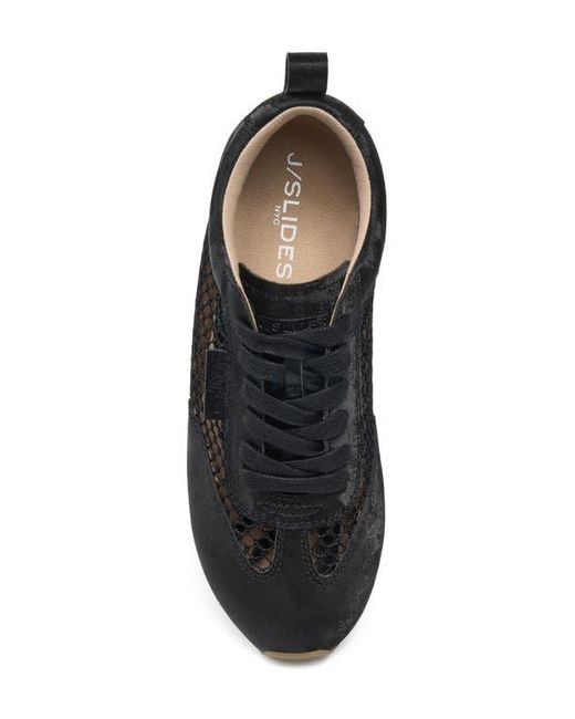 J/Slides Black Mesh Sneaker